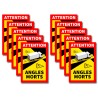 Lot de 10 Autocollants angles morts