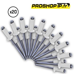 Lot de 20 rivets blancs 4x16mm