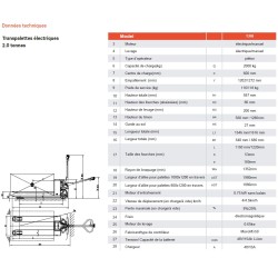 Transpalette électrique 2T neuf Spatmat TP20i