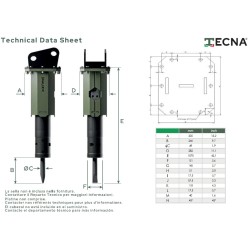 TECNA TBK195 Brise roche hydraulique pour pelle de 2,5 à 4,5T