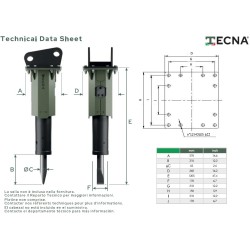 TECNA TBK320 Brise roche hydraulique pour pelle de 5,5 à 8T