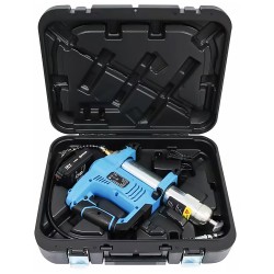 Pompe à graisse électrique sans fil 18V 690bars avec mallette, batterie et chargeur | STILKER