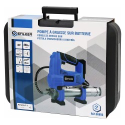 Pompe à graisse électrique sans fil 18V 690bars avec mallette, batterie et chargeur | STILKER