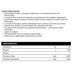 PMi2500 2300W 230V Monophasé essence groupe électrogène Pramac