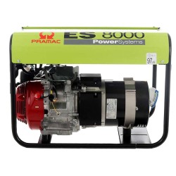 ES8000 AVR 6400W 230V Monophasé essence groupe électrogène Pramac