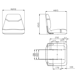 Siège adaptable PVC pour engin de chantier