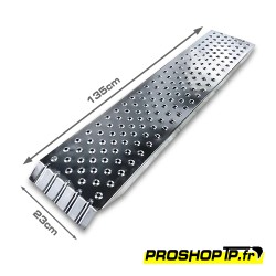 Rampe de chargement 200Kg - 135 x 23 cm acier galvanisé 135 x 23 cm – 200 kg – Anti-dérapante - à l'unité