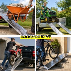 Rampe de chargement 200Kg - 135 x 23 cm acier galvanisé 135 x 23 cm – 200 kg – Anti-dérapante - à l'unité