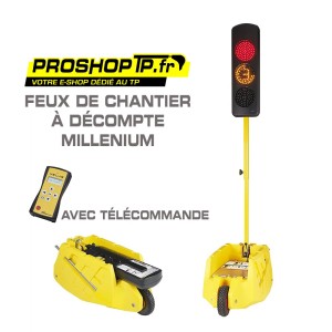 Paire de Feux de Chantier à décompte avec télécommande Millenium