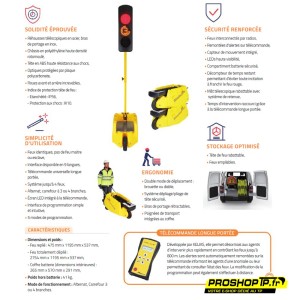 Paire de Feux de Chantier à décompte avec télécommande Millenium
