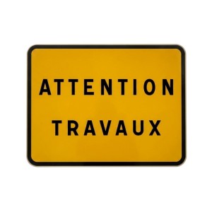 Panneau de chantier KC1 Attention Travaux sur pied