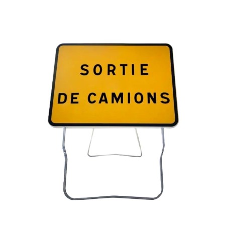 Panneau de chantier KC1 Sortie de camions sur pied