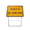 Panneau de chantier KC1 Sortie de camions sur pied