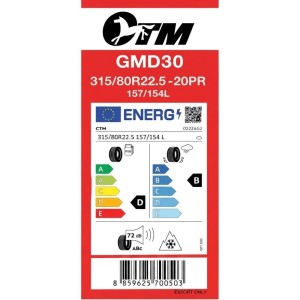 Pneu GMD30 315/80R22.5 M+S 157/154L pour essieu moteur poids-lourds