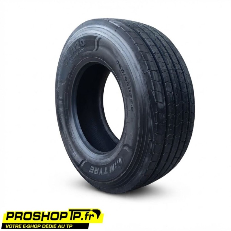 Pneu GHA20 385/65R22.5 M+S 164K pour essieu directeur et remorque