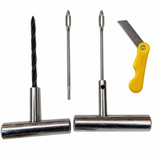 Kit de Réparation Pneu Tubeless Professionnel – Coffret 50 Mèches & Outils