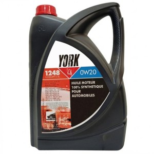 Huile Moteur 0W20 100% Synthèse York 1248 Low SAPS