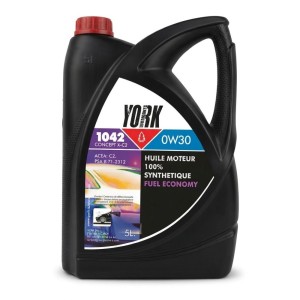 Huile Moteur 0W30 Synthèse York 1042 Low SAPS
