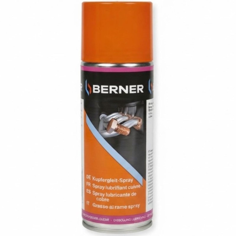 Spray Lubrifiant Cuivre 400ml Berner Anti-Grippant Haute T°