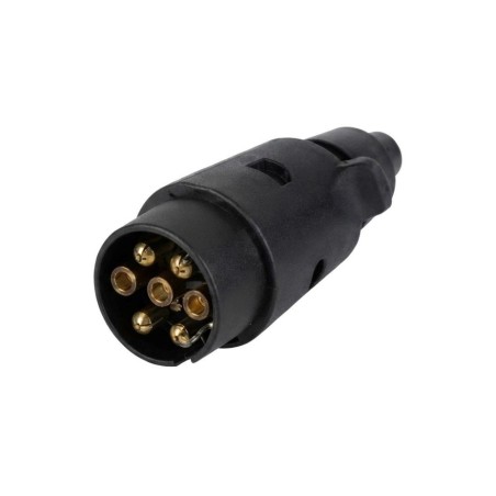 Fiche Remorque 7 Broches Mâle 12V Plastique Bornes à Vis
