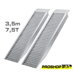Rampes alu 3,5m 7,5T - paire de rampes de chargement aluminium professionnelles
