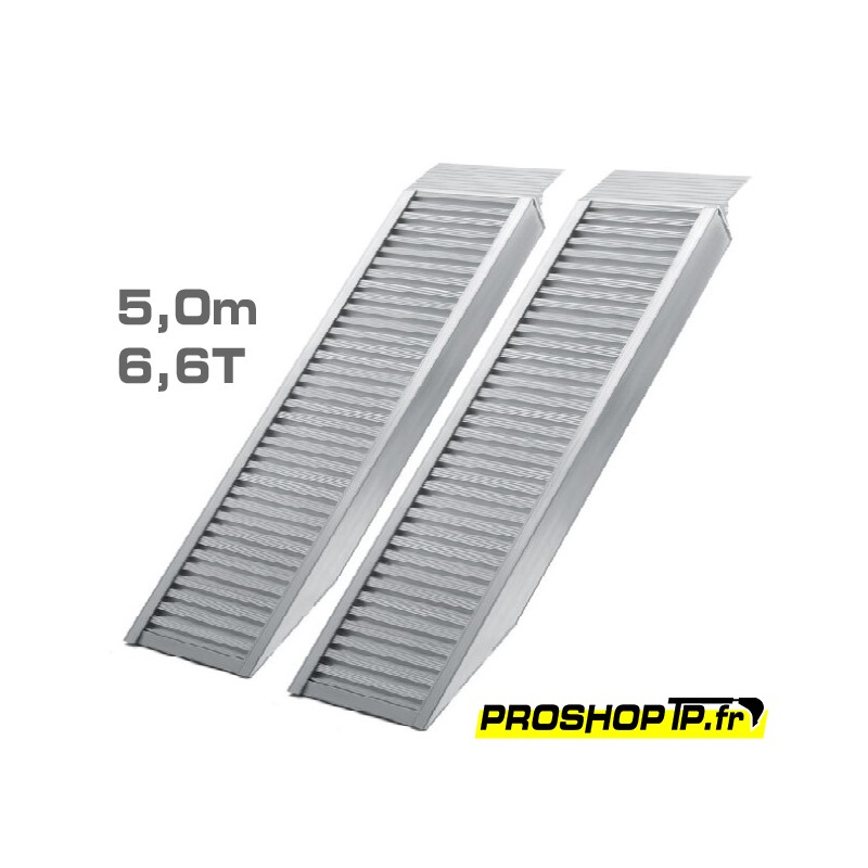 Rampes alu 5m 6,6T - paire de rampes de chargement aluminium professionnelles