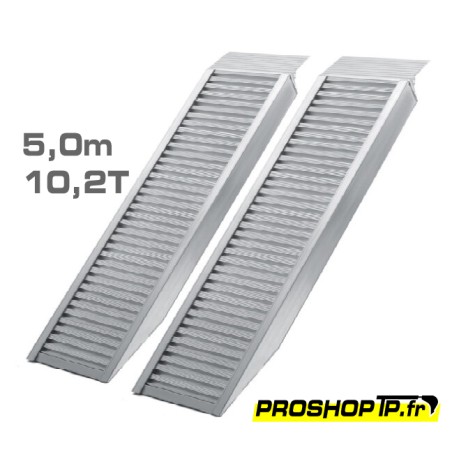 Rampes alu 5m 10,2T - paire de rampes de chargement aluminium professionnelles