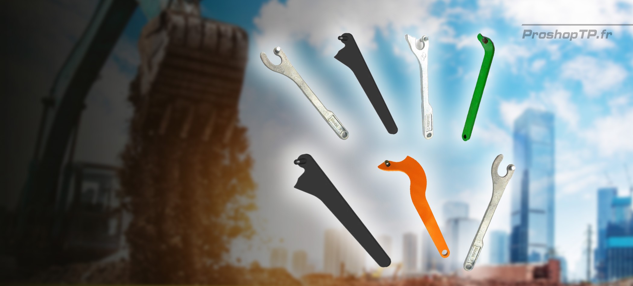 Clés de déverrouillage de godets