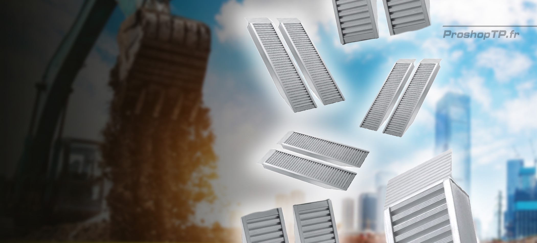 Une large gamme de rampe alu livrée par paire prêt à l'emploi